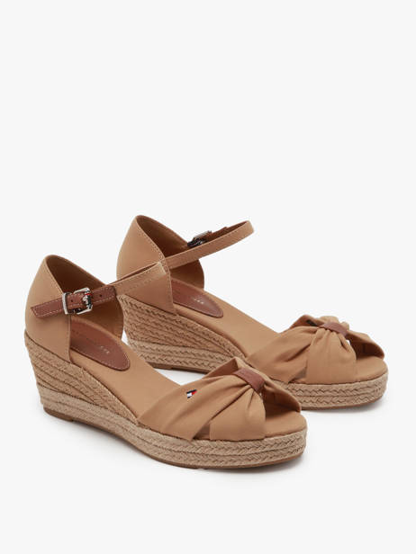 Sandales Semelle Compensée Tommy hilfiger Beige accessoires 4785RBL vue secondaire 2