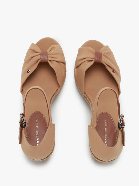 Sandales Semelle Compensée Tommy hilfiger Beige accessoires 4785RBL vue secondaire 3