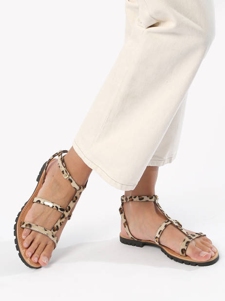 Sandales En Cuir Les tropeziennes Or accessoires HEXOM vue secondaire 2