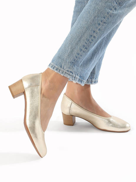 Escarpins En Cuir Rock and rose Or accessoires 510TP vue secondaire 2