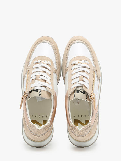 Sneakers En Cuir Nathan baume Beige accessoires 241NS01 vue secondaire 3