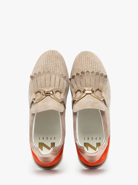 Sneakers En Cuir Nathan baume Beige accessoires 241NS21 vue secondaire 3