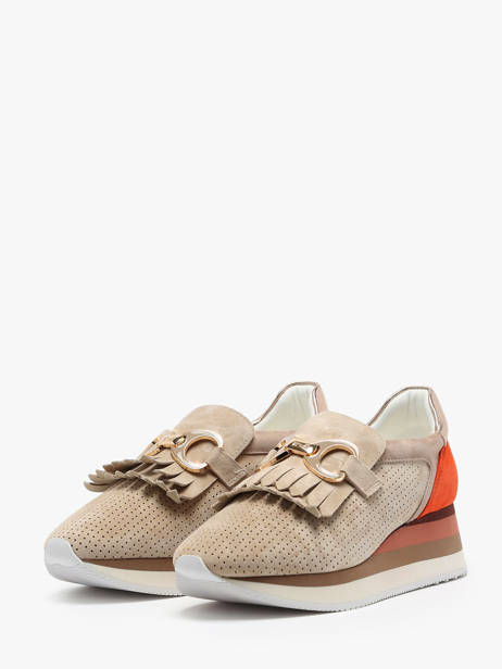 Sneakers En Cuir Nathan baume Beige accessoires 241NS21 vue secondaire 5