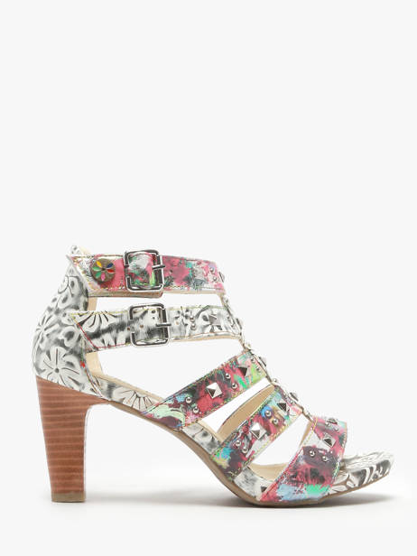 Sandales à Talon En Cuir Laura vita Gris accessoires ALBA6324