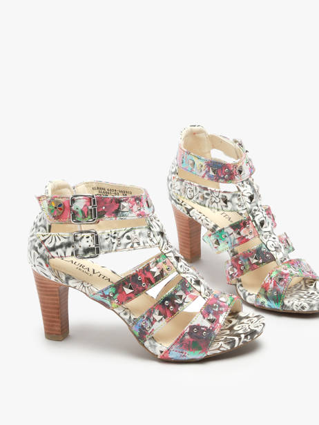 Sandales à Talon En Cuir Laura vita Gris accessoires ALBA6324 vue secondaire 1