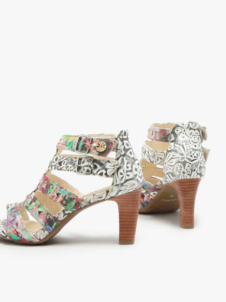 Sandales à Talon En Cuir Laura vita Gris accessoires ALBA6324 vue secondaire 3