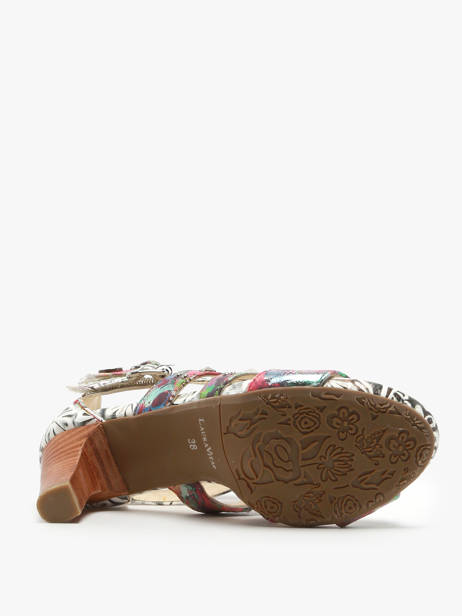 Sandales à Talon En Cuir Laura vita Gris accessoires ALBA6324 vue secondaire 5