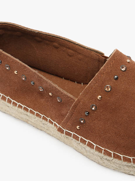 Espadrilles En Cuir Colors of california Marron accessoires HCESPA10 vue secondaire 1