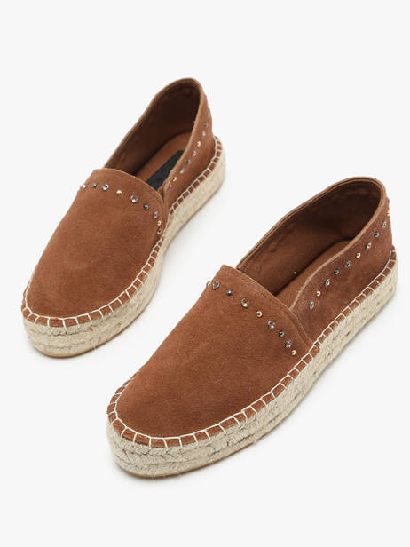 Espadrilles En Cuir Colors of california Marron accessoires HCESPA10 vue secondaire 2