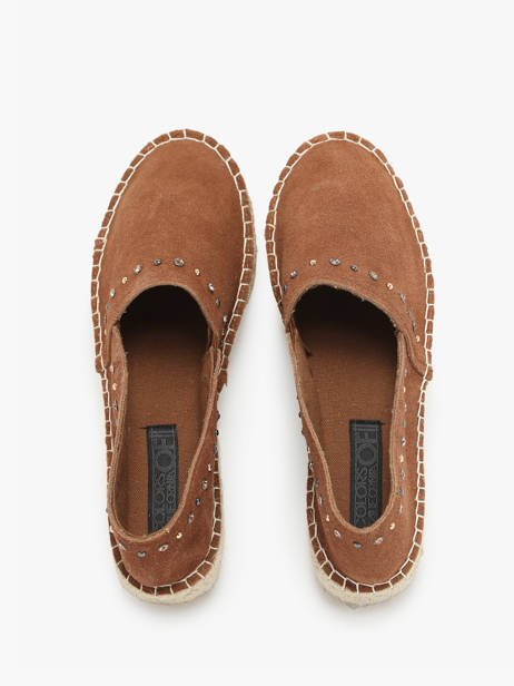 Espadrilles En Cuir Colors of california Marron accessoires HCESPA10 vue secondaire 3