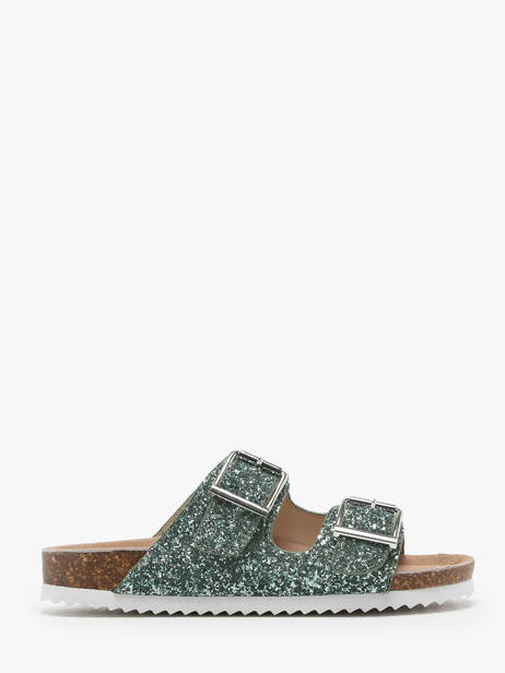 Mules Colors of california Vert accessoires HCBIO035