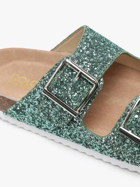 Mules Colors of california Vert accessoires HCBIO035 vue secondaire 1