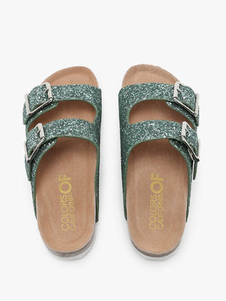 Mules Colors of california Vert accessoires HCBIO035 vue secondaire 3