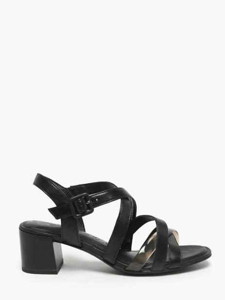Sandales à Talon En Cuir Tamaris Noir accessoires 42