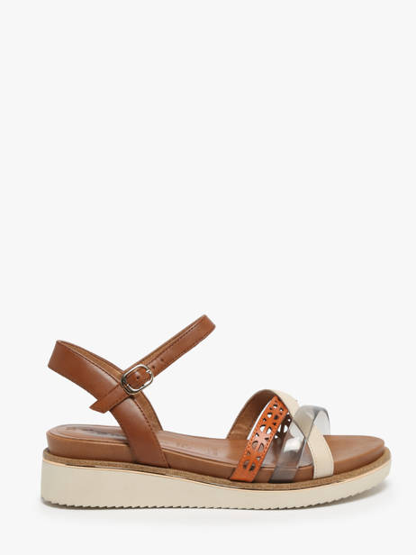Sandales En Cuir Tamaris Marron accessoires 42