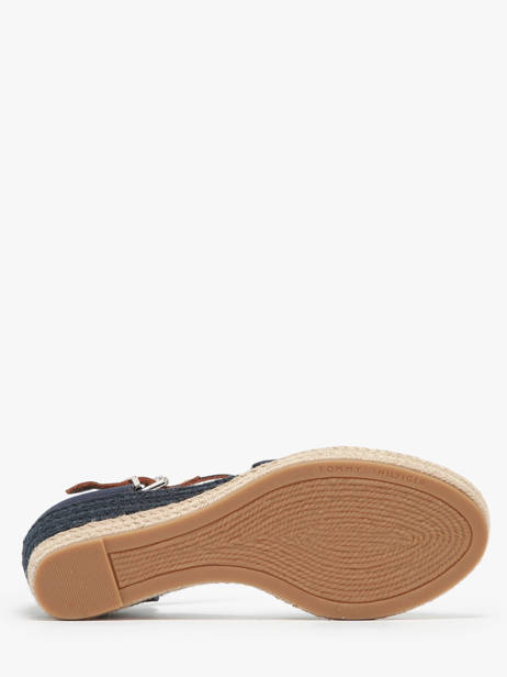 Sandales Semelle Compensée Tommy hilfiger Bleu accessoires 4785DW6 vue secondaire 4
