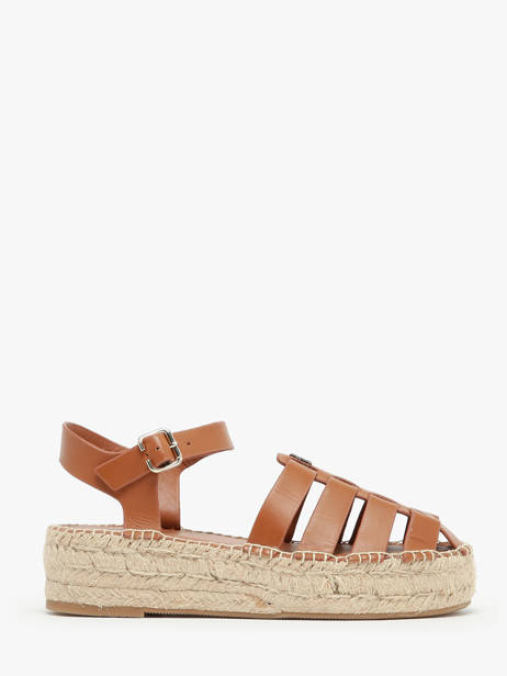 Sandales En Cuir Tommy hilfiger Marron accessoires 7743GQS