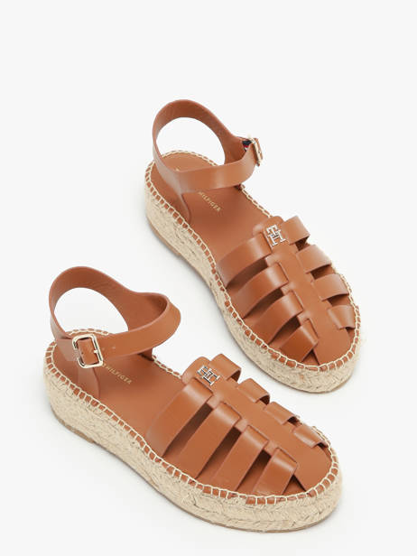 Sandales En Cuir Tommy hilfiger Marron accessoires 7743GQS vue secondaire 1