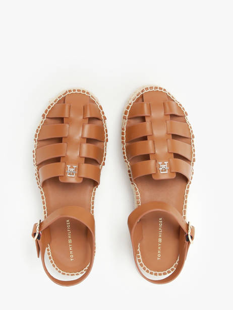 Sandales En Cuir Tommy hilfiger Marron accessoires 7743GQS vue secondaire 3