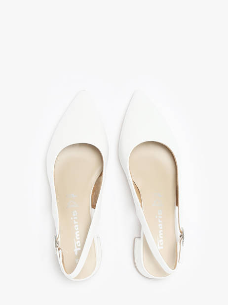 Escarpins Avec Brides En Cuir Tamaris Blanc accessoires 42 vue secondaire 3