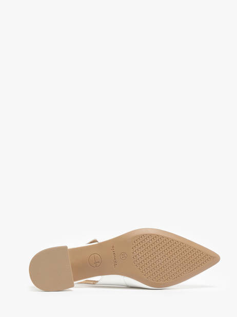 Escarpins Avec Brides En Cuir Tamaris Blanc accessoires 42 vue secondaire 4