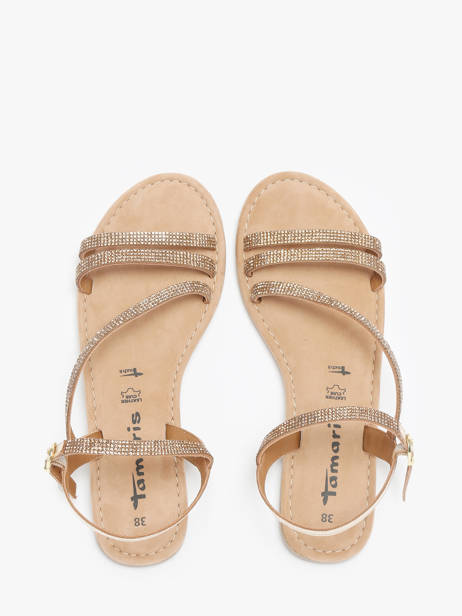 Sandales En Cuir Tamaris Or accessoires 42 vue secondaire 3
