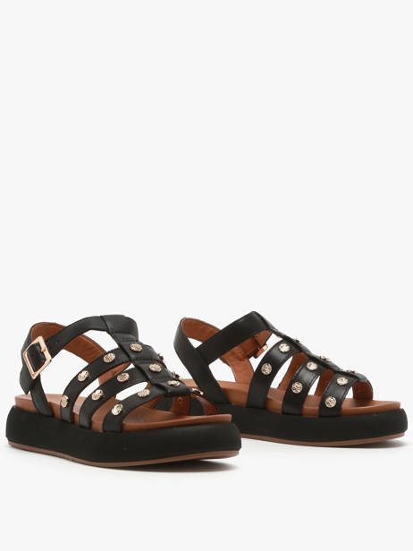 Sandales En Cuir Inuovo Noir accessoires A96020 vue secondaire 2