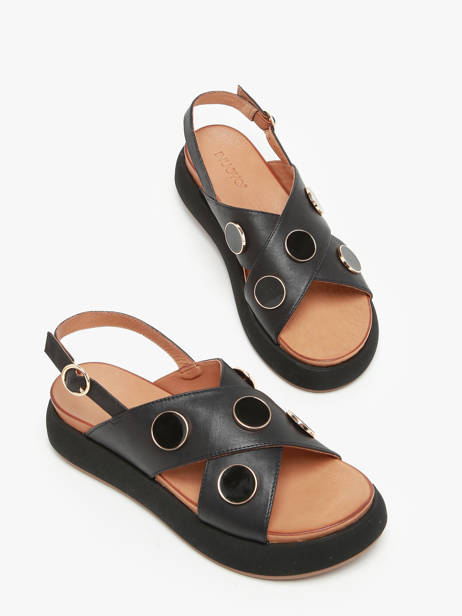 Sandales En Cuir Inuovo Noir accessoires A96010 vue secondaire 1