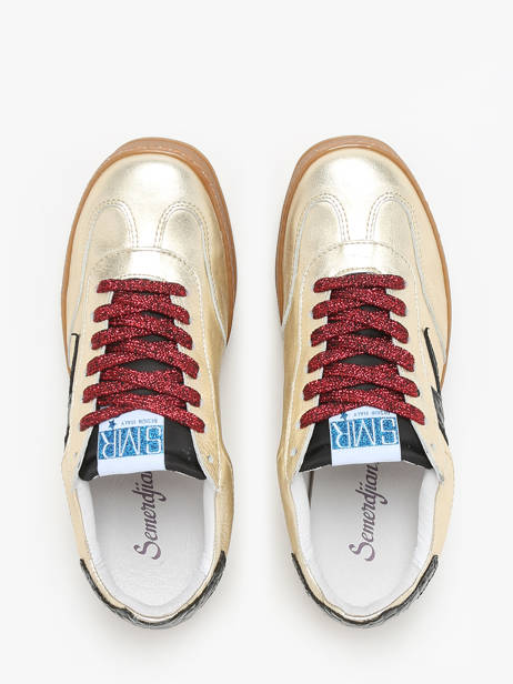 Sneakers Risy En Cuir Semerdjian Or accessoires RISY178 vue secondaire 4