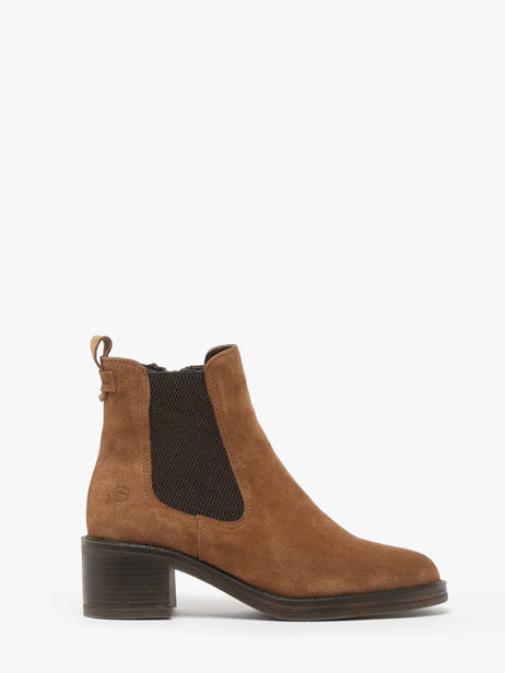 Bottines En Cuir Tamaris Marron accessoires 43