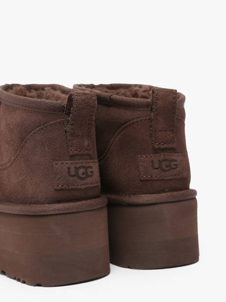 Boots Classic Ultra Mini Platform En Cuir Ugg Marron accessoires 1135092 vue secondaire 3