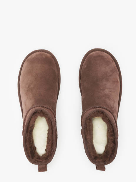 Boots Classic Ultra Mini Platform En Cuir Ugg Marron accessoires 1135092 vue secondaire 4