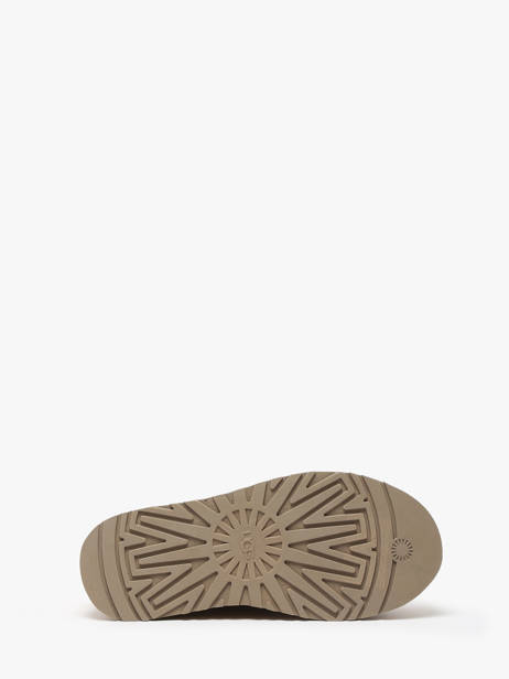 Boots Classic Mini Dipper Semelle Compensée En Cuir Ugg Beige accessoires 1168170 vue secondaire 5