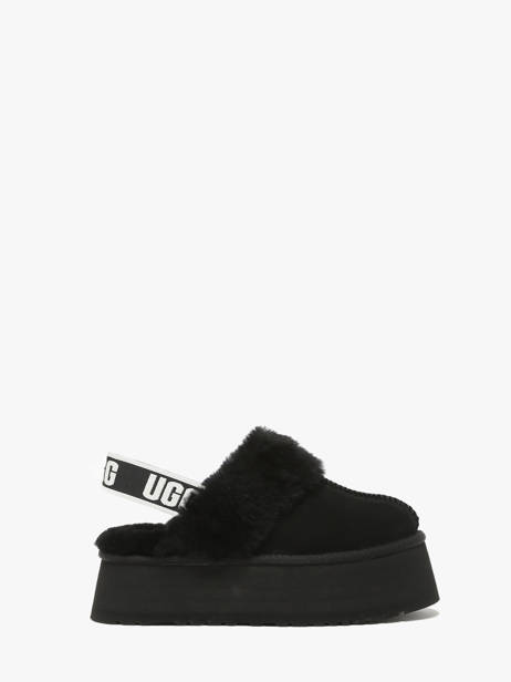 Mules Avec Brides Funkette En Cuir Ugg Noir accessoires 1113474