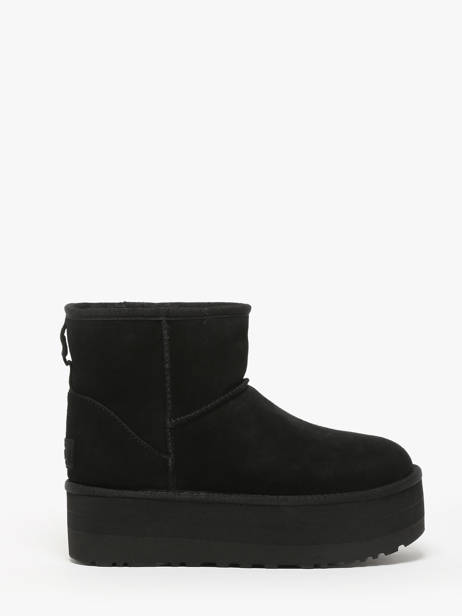 Boots Classic Mini Platform En Cuir Ugg Noir accessoires 1134991