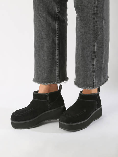 Boots Cityfunc Ultra Semelle Compensée En Cuir Ugg Noir accessoires 1158193 vue secondaire 1