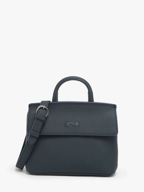 Sac Bandoulière Calie Cuir Nathan baume Bleu nathan 19