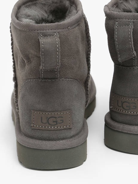 Boots Classic Mini Ii En Cuir Ugg Gris accessoires 1016222 vue secondaire 3