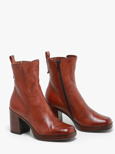 Bottines à Talon En Cuir Mjus Marron accessoires P96212 vue secondaire 2