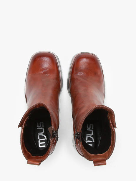 Bottines à Talon En Cuir Mjus Marron accessoires P96212 vue secondaire 4