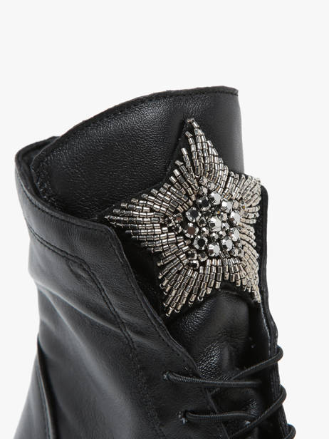 Bottines En Cuir Mjus Noir accessoires M77277 vue secondaire 3
