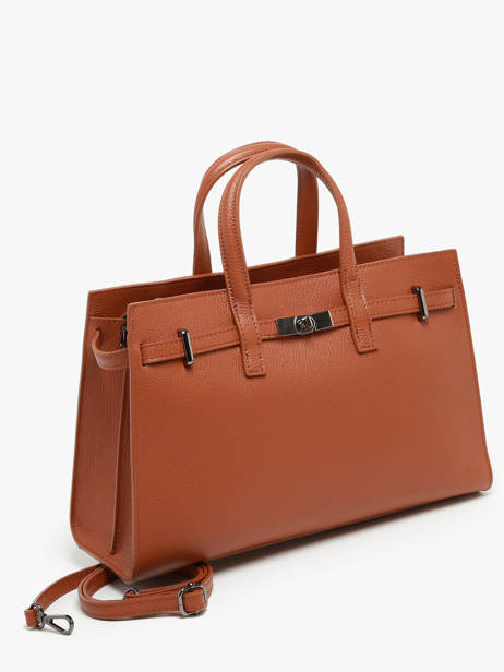 Sac à Main Caviar Cuir Milano Orange caviar CA24062 vue secondaire 2