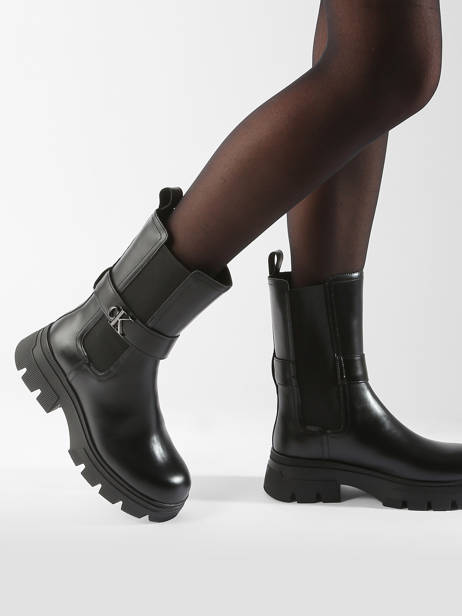 Bottines En Cuir Calvin klein jeans Noir accessoires 14950GT vue secondaire 1