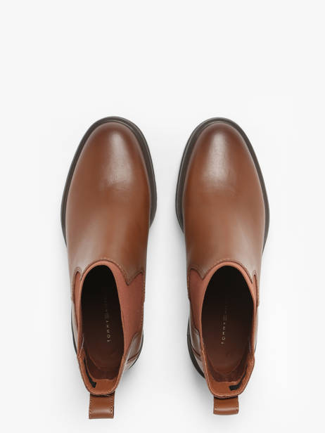 Bottines à Talon En Cuir Tommy hilfiger Marron accessoires 8163GPK vue secondaire 4