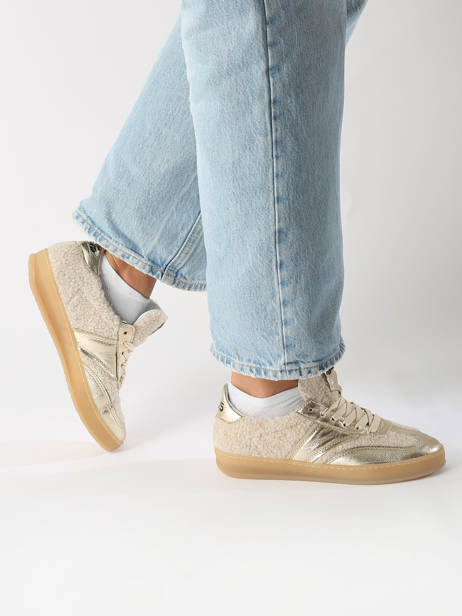 Sneakers En Cuir Mjus Or accessoires T94125 vue secondaire 1