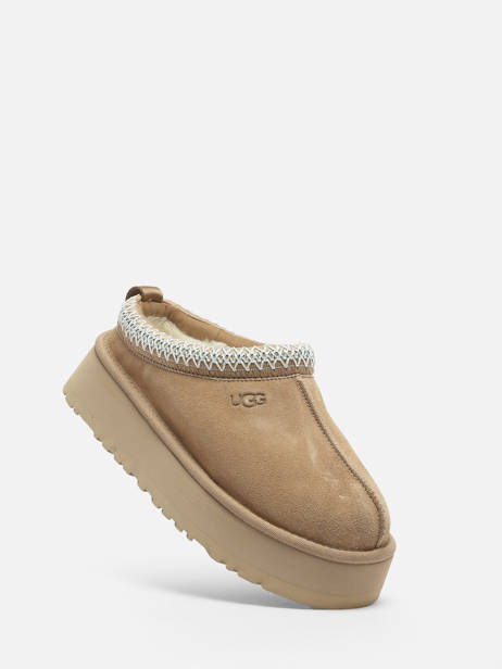 Chaussons Tazz à Plateformes En Cuir Ugg Beige accessoires 1122553 vue secondaire 2