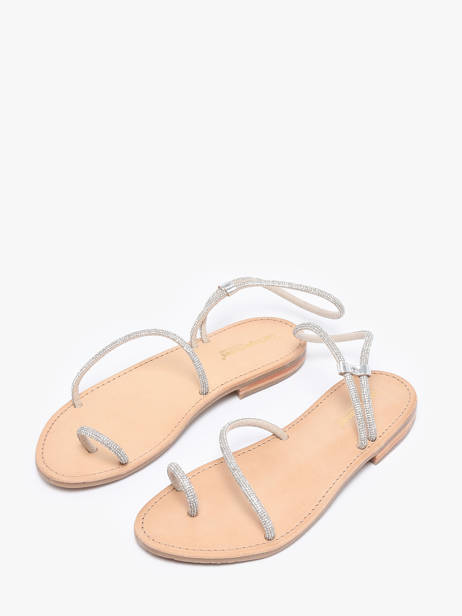 Nu-pieds En Cuir Les tropeziennes Argent accessoires HODAXA vue secondaire 1