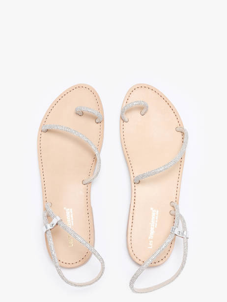 Nu-pieds En Cuir Les tropeziennes Argent accessoires HODAXA vue secondaire 3