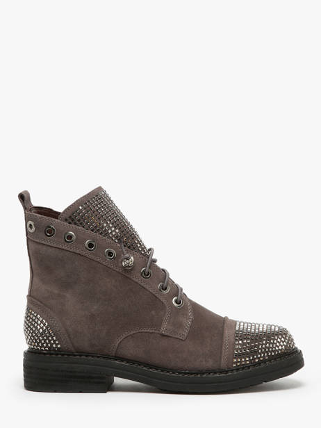 Bottines Crosta En Cuir Alma en pena Gris accessoires I240752
