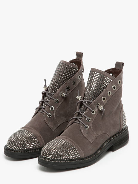 Bottines Crosta En Cuir Alma en pena Gris accessoires I240752 vue secondaire 2